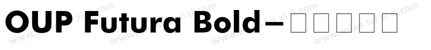 OUP Futura Bold字体转换